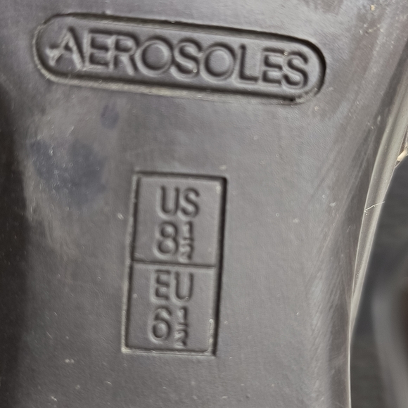 AEROSOLES Brown Mules with Wedge Heel and Buckle Detail Size 8.5M - Picture 6 of 10